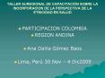 TALLER SUREGIONAL DE CAPACITACI PowerPoint PPT Presentation