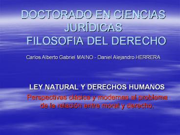 DOCTORADO EN CIENCIAS JUR