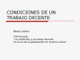 CONDICIONES DE UN TRABAJO DECENTE PowerPoint PPT Presentation