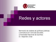 Redes y actores