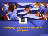 Hallmarks Of Best MBA College In Bangalore