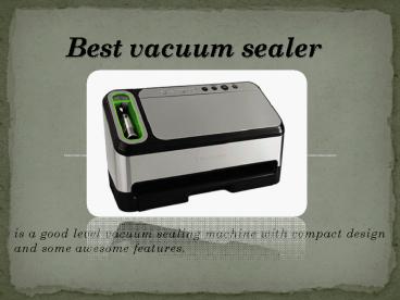Vest vacuum sealer