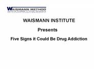 Five Signs It Could Be Drug Addiction