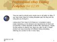Professional eBay Listing Template for £2.99 PowerPoint PPT Presentation