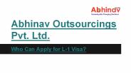 Who Can Apply For L1 Visa?