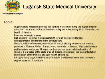 Best Place to study in Ukraine