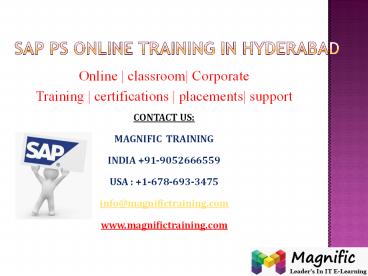 sap ps online training in usa