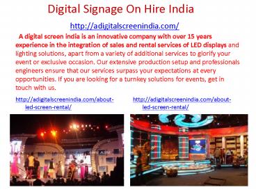 Led display on rent mumbai