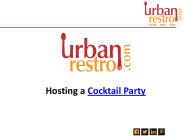 Things to ponder upon while hosting a Cocktail party