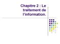 Chapitre 2 : Le traitement de l PowerPoint PPT Presentation