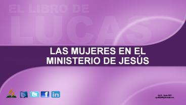 LAS MUJERES EN EL MINISTERIO DE JES