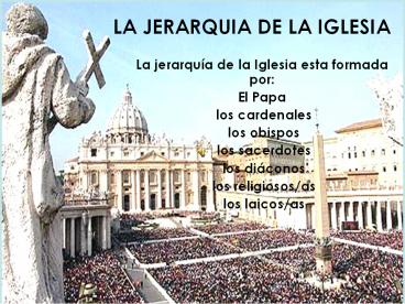LA JERARQUIA DE LA IGLESIA