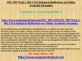 SOC 490 Week 3 DQ 2 Psychological Reflections on Online Academic Dynamics PowerPoint PPT Presentation