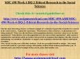 SOC 490 Week 4 DQ 2 Ethical Research in the Social Sciences PowerPoint PPT Presentation