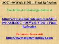 SOC 490 Week 5 DQ 1 Final Reflection PowerPoint PPT Presentation