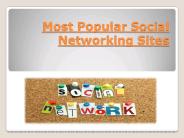 Most popular Social Networking Sites