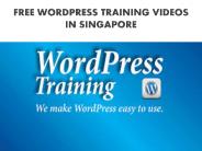 Free Wordpress Training Videos in Singapore.