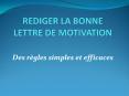 REDIGER LA BONNE LETTRE DE MOTIVATION PowerPoint PPT Presentation