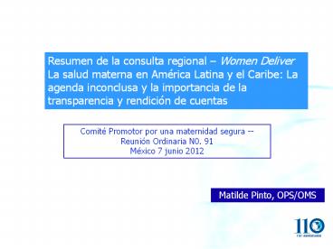 Resumen de la consulta regional 