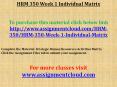 HRM 350 Week 1 Individual Matrix PowerPoint PPT Presentation