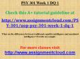PSY 301 Week 1 DQ 1 PowerPoint PPT Presentation