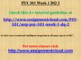 PSY 301 Week 1 DQ 2 PowerPoint PPT Presentation