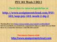 PSY 301 Week 2 DQ 2 PowerPoint PPT Presentation