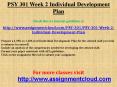 PSY 301 Week 2 Individual Development Plan PowerPoint PPT Presentation