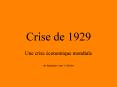 Crise de 1929 PowerPoint PPT Presentation