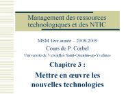 Management des ressources technologiques et des NTIC