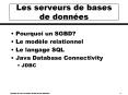 Section 4: Les serveurs de bases de donn PowerPoint PPT Presentation