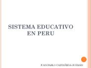 SISTEMA EDUCATIVO EN PERU