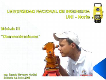 UNIVERSIDAD NACIONAL DE INGENIERIA                       UNI - Norte