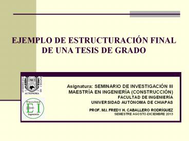 Asignatura: SEMINARIO DE INVESTIGACI