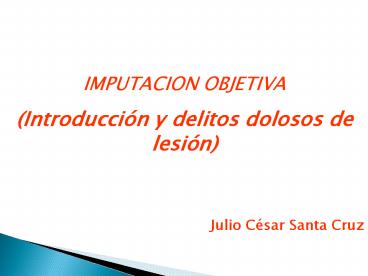 IMPUTACION OBJETIVA