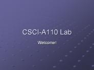 CSCI-A110 Lab