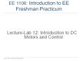 EE 1106: Introduction to EE Freshman Practicum PowerPoint PPT Presentation