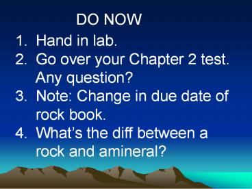 Chapter 2, Section 1 Rocks: Mineral Mixtures