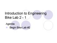 Introduction to Engineering Bike Lab 2 - 1