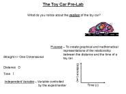 The Toy Car Pre-Lab