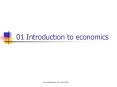 01 Introduction to economics PowerPoint PPT Presentation