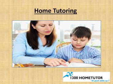 Home Tutoring