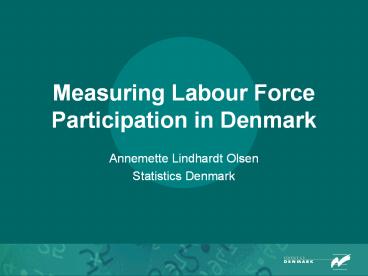 Measuring Labour Force Participation in Denmark