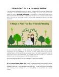 6 Ways to Say “I Do” to an Eco-friendly Wedding! PowerPoint PPT Presentation