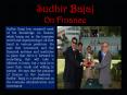 Sudhir Bajaj On Finance PowerPoint PPT Presentation