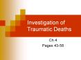 Investigation of Traumatic Deaths PowerPoint PPT Presentation