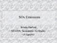 SOx Emissions PowerPoint PPT Presentation
