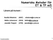 Numeriska Metoder f