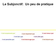Le Subjonctif: Un peu de pratique