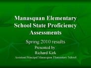 Manasquan Elementary School State Proficiency Assessments